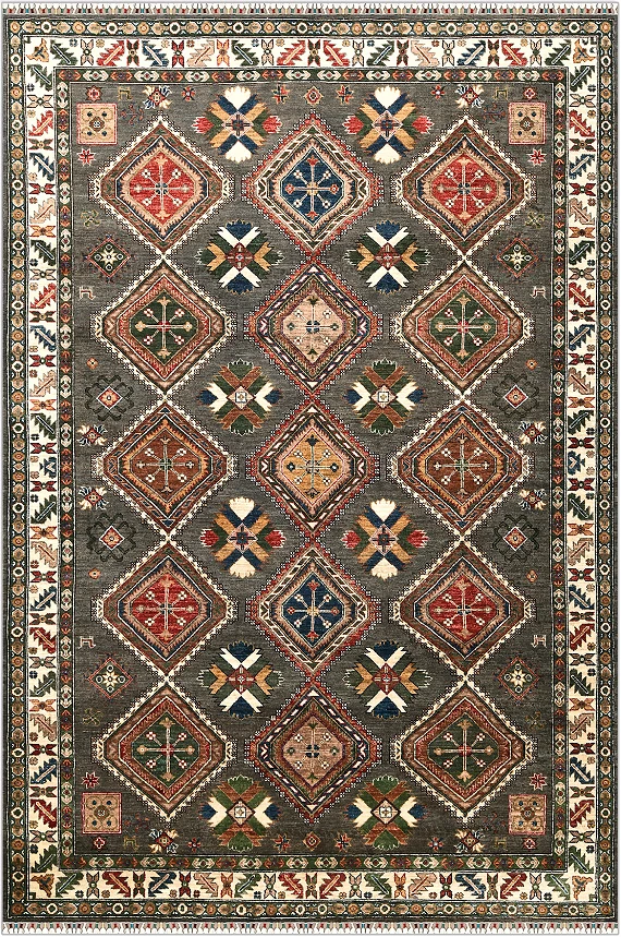 Шерстяной Пакистанский ковер Kazakh №5282 296x199cm