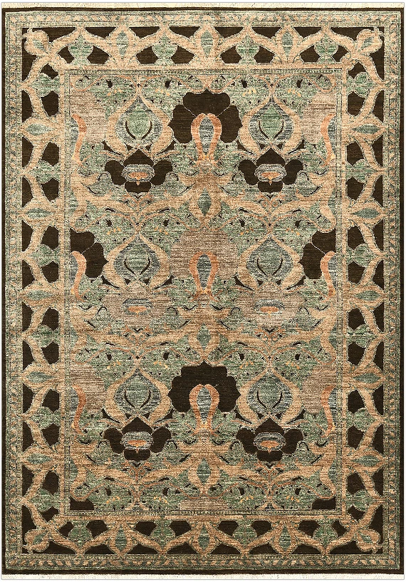 Современный Пакистанский ковер Morris №5285 217x153cm из шерсти в стиле неоклассика