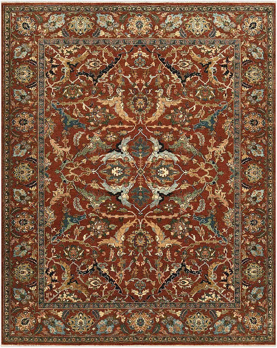 Шерстяной Индийский ковер Agra №5293 311x251cm