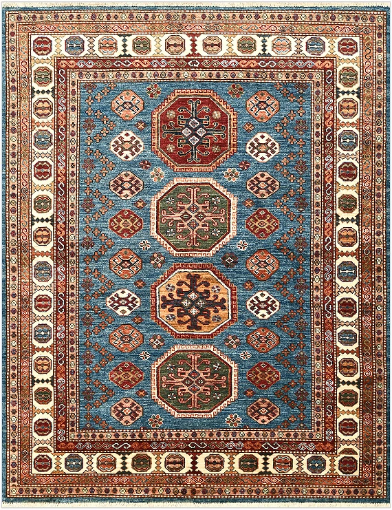 Шерстяной Пакистанский ковер Kazakh №5295 194x152cm