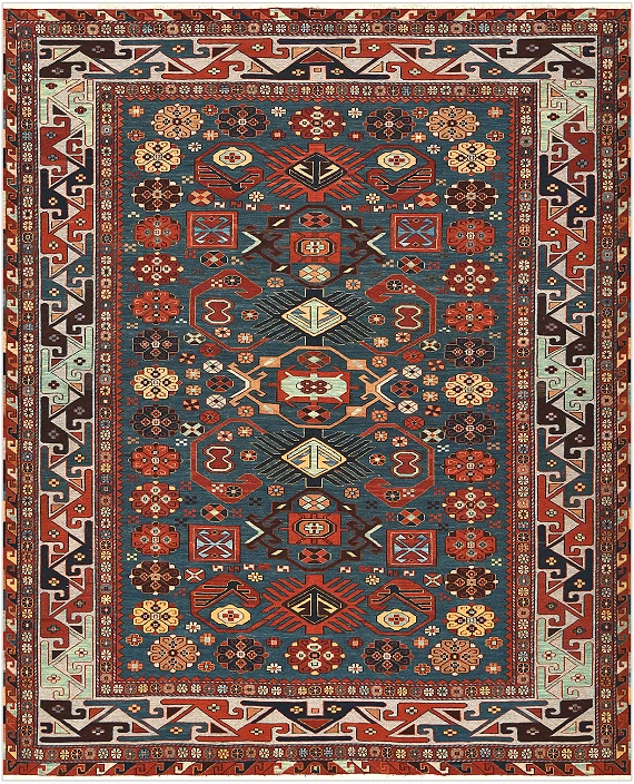 Безворсовый Пакистанский ковер Sumakh №5301 246x201cm из шерсти