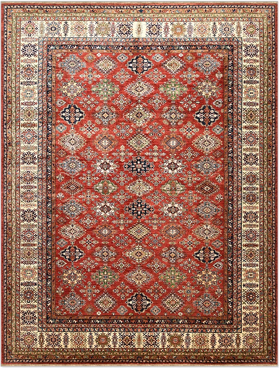 Шерстяной Пакистанский ковер Kazakh №5319 521x396cm