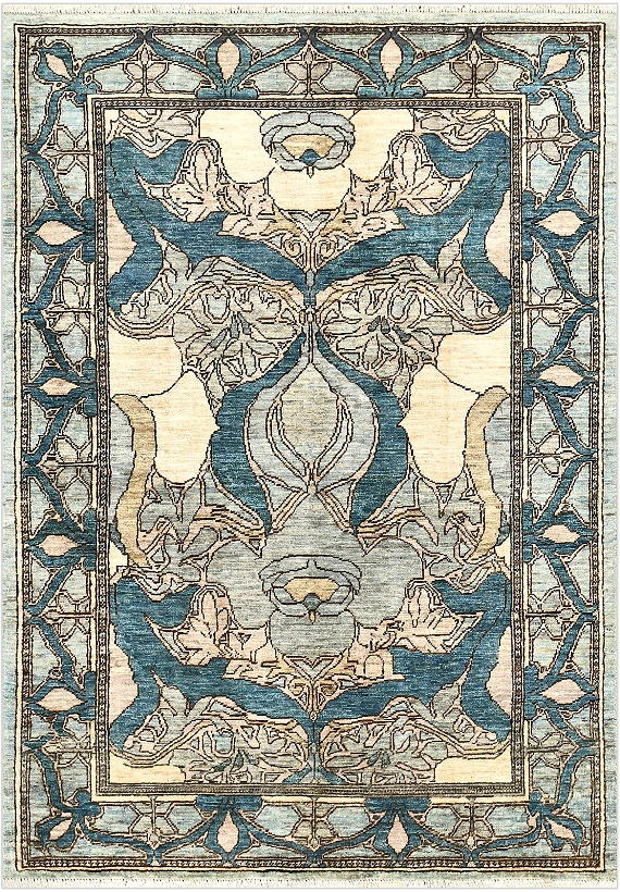 Современный Пакистанский ковер Morris №5339 176x124cm из шерсти в стиле неоклассика