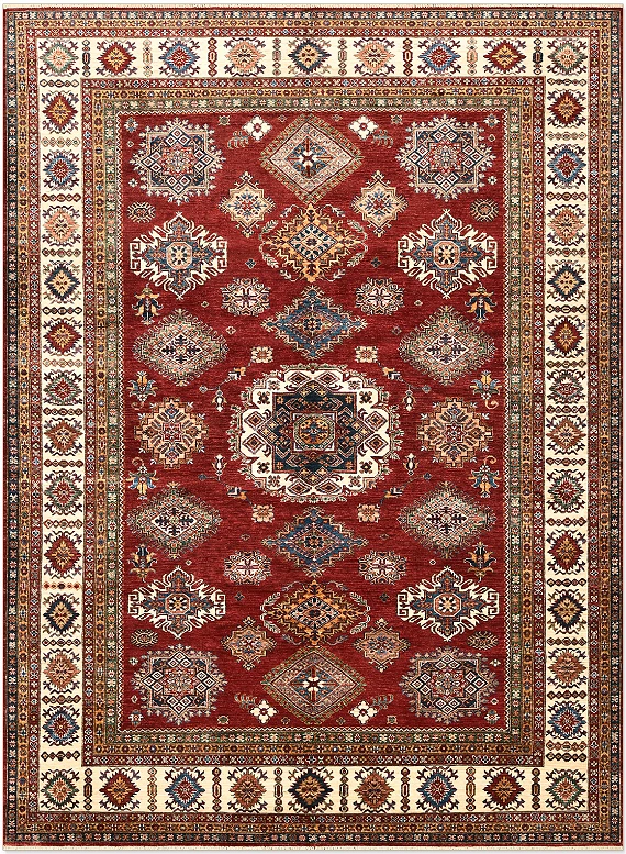 Шерстяной Пакистанский ковер Kazakh №5346 360x269cm