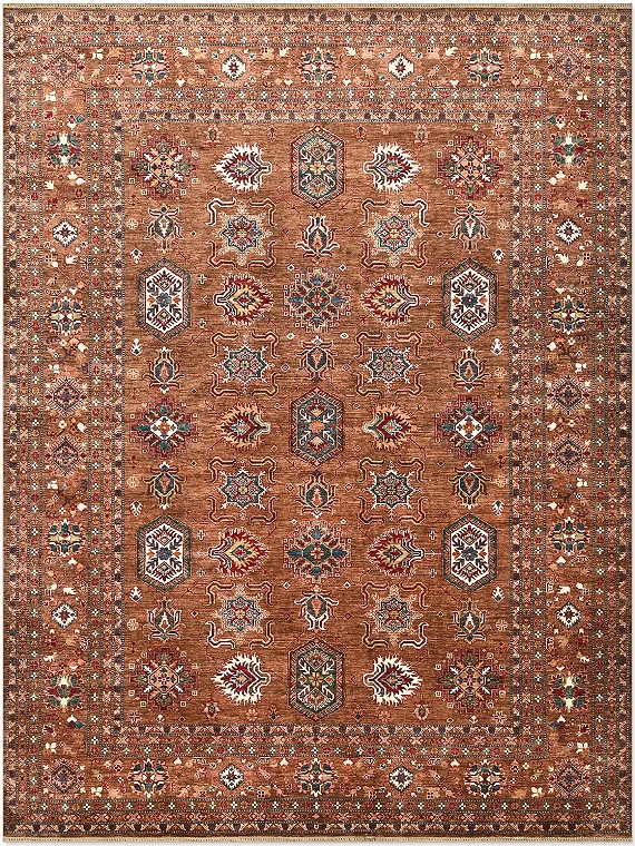 Шерстяной Пакистанский ковер Kazakh №5362 417x319cm