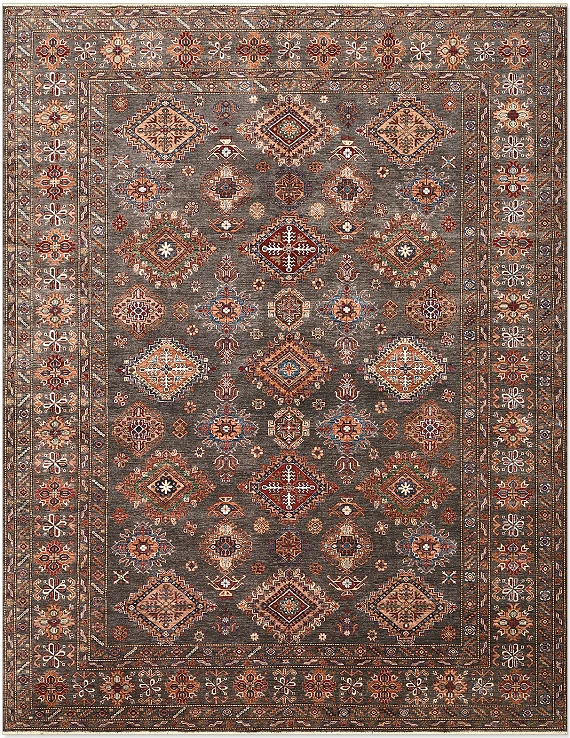 Шерстяной Пакистанский ковер Kazakh №5363 395x307cm