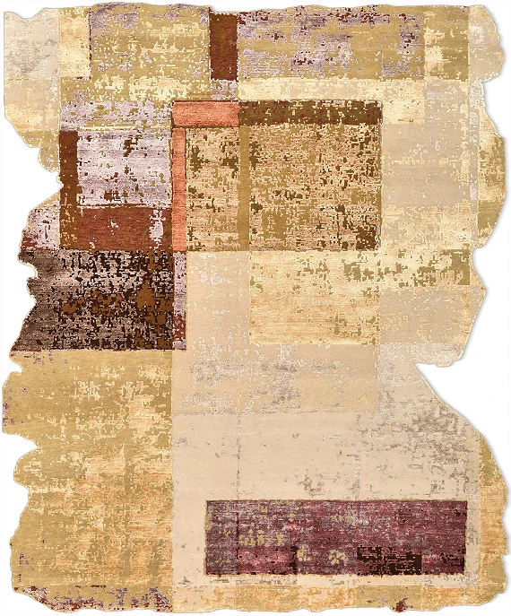 Индийский Fantasy ковер №5378 305x244cm из шелка и шерсти