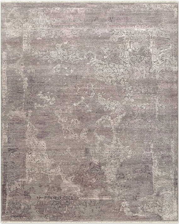 Современный Индийский ковер Shabby Classic №5380 304x246cm из шерсти и шелка в стиле неоклассика