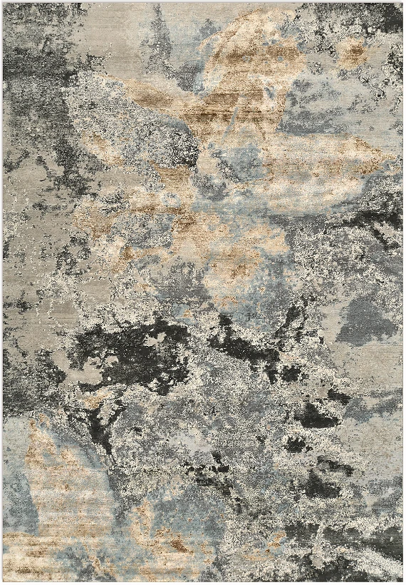 Индийский Stone Flower ковер №5393 427x298cm из шелка и шерсти