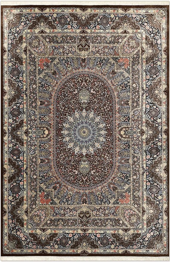 Шелковый Иранский ковер Qom №4468 300x200cm
