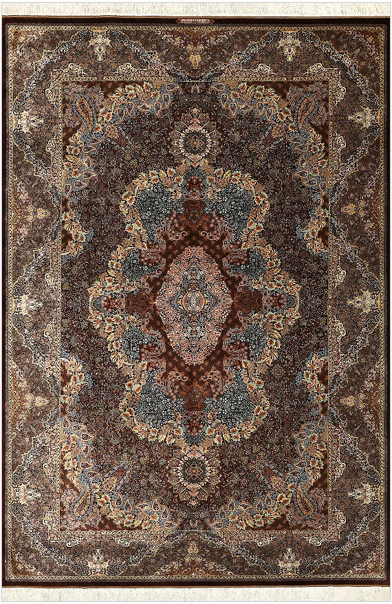 Шелковый Иранский ковер Qom №5418 300x200cm