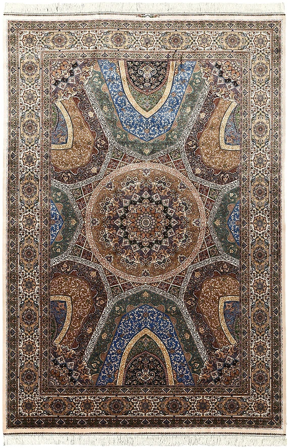 Шелковый Иранский ковер Tehran №5427 300x200cm