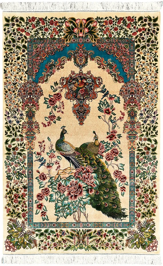 Шелковый Иранский ковер Tehran №5435 225x150cm