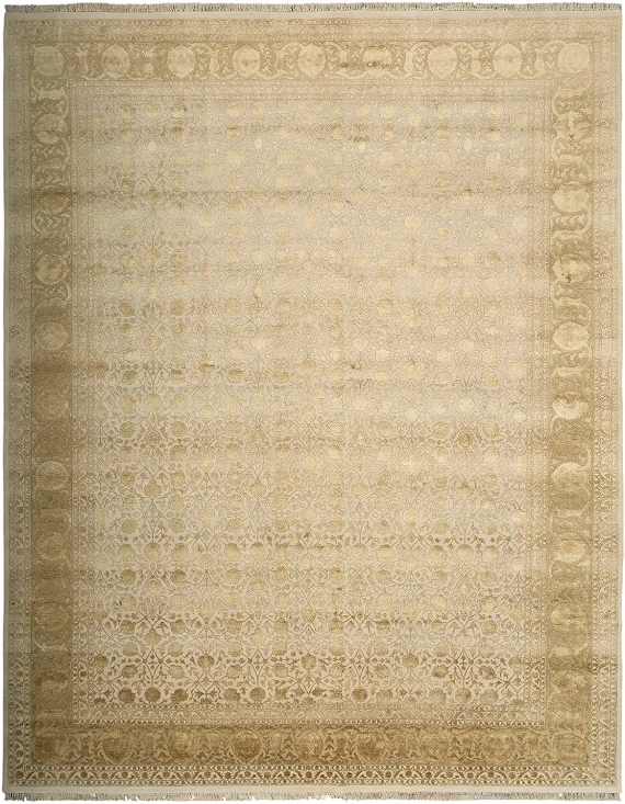Современный Индийский ковер Rajastan Neo №3177 458x366cm из шерсти и шелка в стиле неоклассика