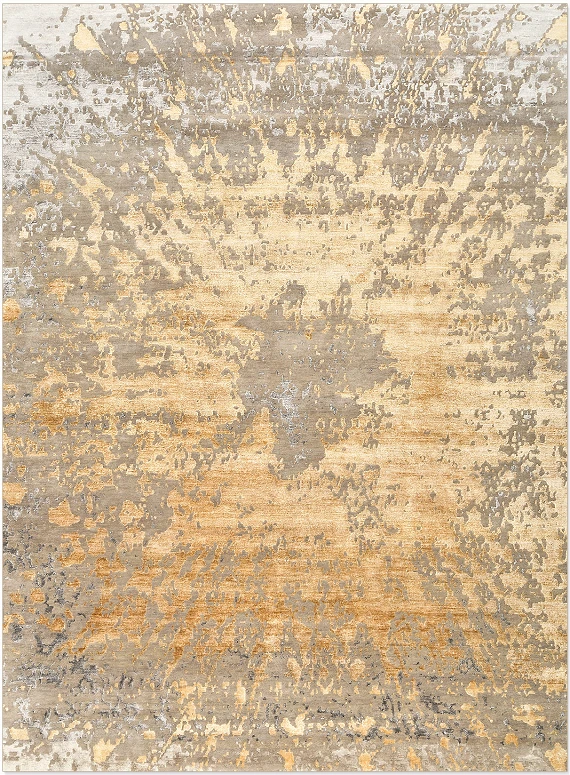 Индийский Solar ковер №5448 370x278cm из шелка и шерсти