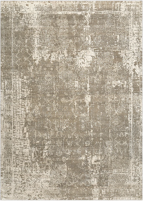 Современный Индийский ковер Shabby Classic №5466 425x303cm из шерсти и бамб. шелка в стиле неоклассика