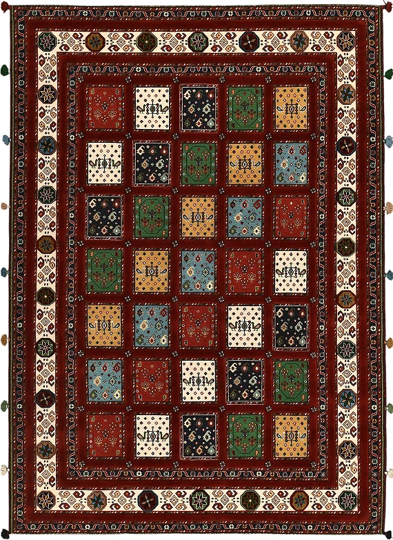 Безворсовый Индийский ковер Sirjan №5488 250x178cm из шерсти