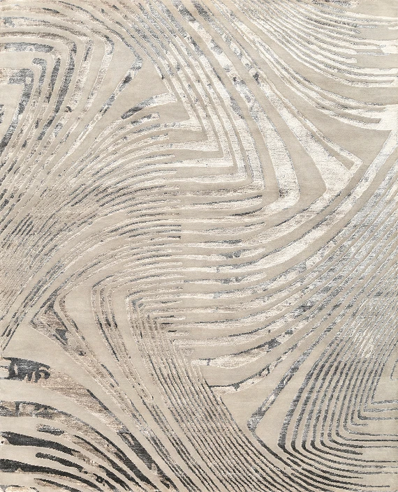 Индийский Relief ковер №5505 301x245cm из шелка и шерсти