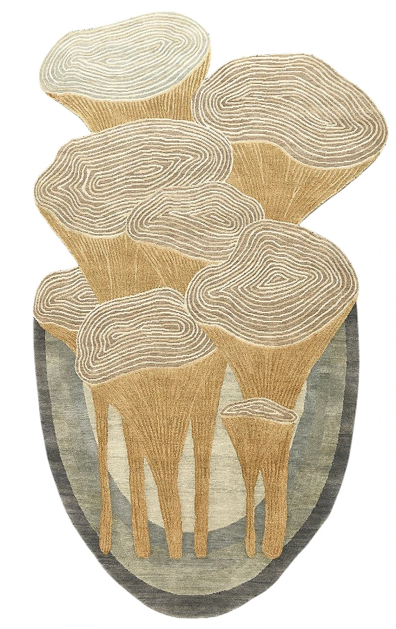 Индийский Pearl ковер №5530 301x165cm из шелка и шерсти