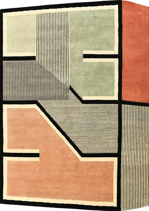 Шерстяной Индийский ковер Vista №5531 256x182cm