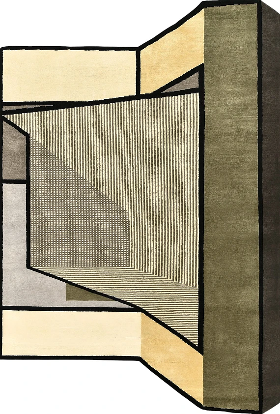 Шерстяной Индийский ковер Vista №5534 210x186cm