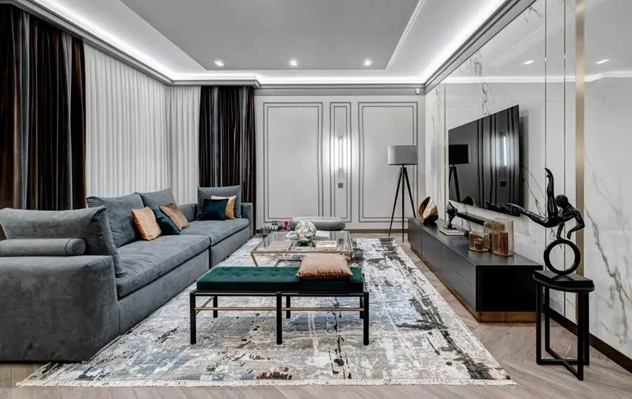 Авторский ковер Urban в дизайнерской гостиной