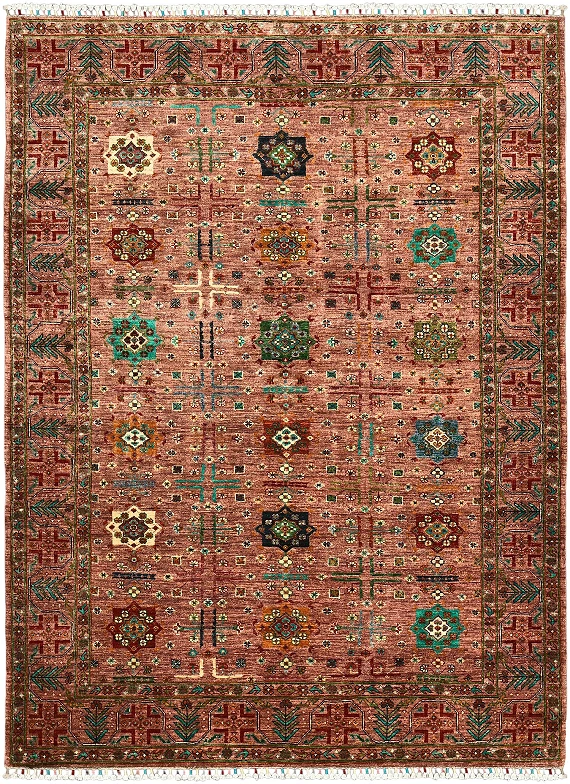 Шерстяной Пакистанский ковер Saltani №5641 235x175cm