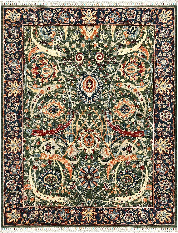 Шерстяной Пакистанский ковер Safavid №5658 194x157cm