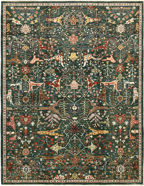 Шерстяной Пакистанский ковер Saltani №5683 357x280cm