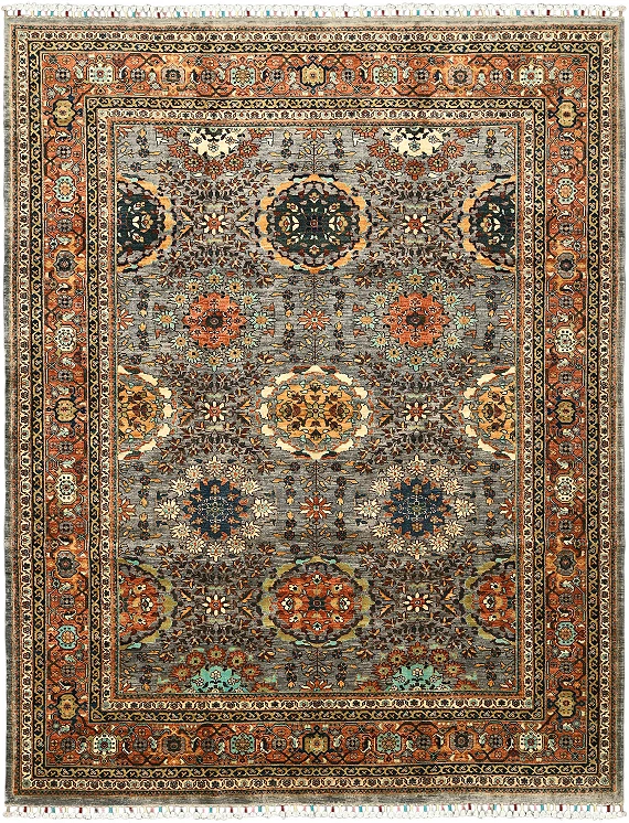 Шерстяной Пакистанский ковер Saltani №5684 351x275cm