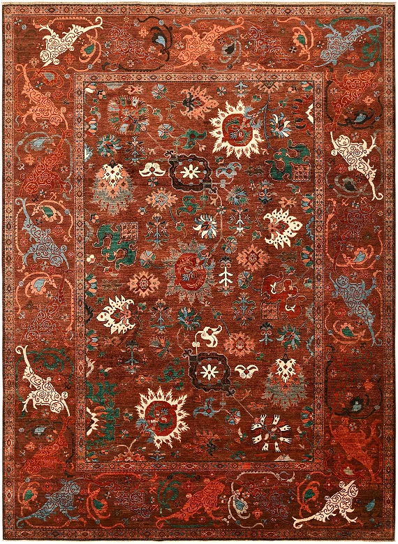 Шерстяной Пакистанский ковер Bijar Asli №5685 422x311cm