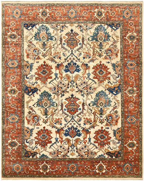 Шерстяной Пакистанский ковер Saltani №5690 352x282cm