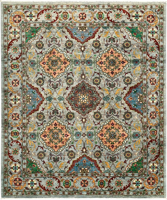 Шерстяной Пакистанский ковер Saltani №5706 294x249cm