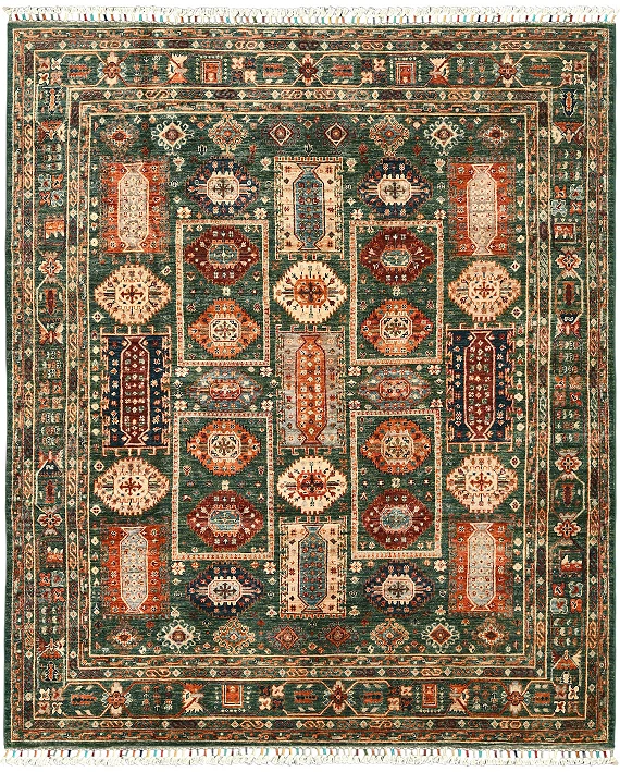 Шерстяной Пакистанский ковер Kazakh Great №5709 293x246cm