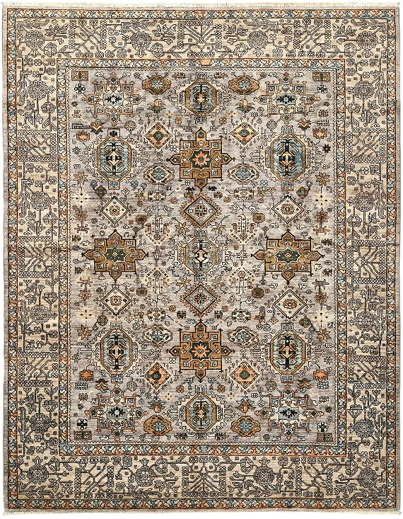 Шерстяной Пакистанский ковер Kazakh №5711 303x242cm