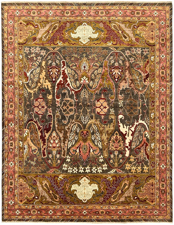 Шерстяной Пакистанский ковер Bijar №5717 300x238cm