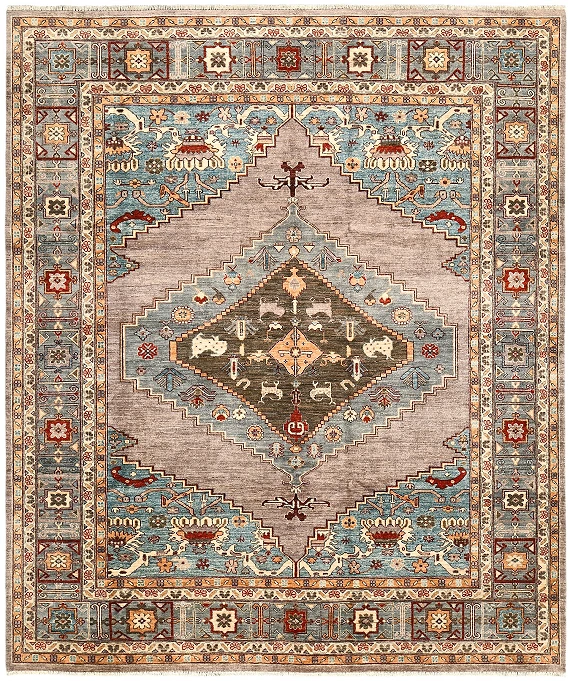 Шерстяной Пакистанский ковер Kazakh №5723 294x249cm