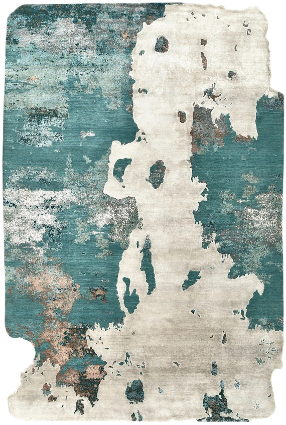 Индийский Fantasy ковер №5387 302x247cm из шелка и шерсти