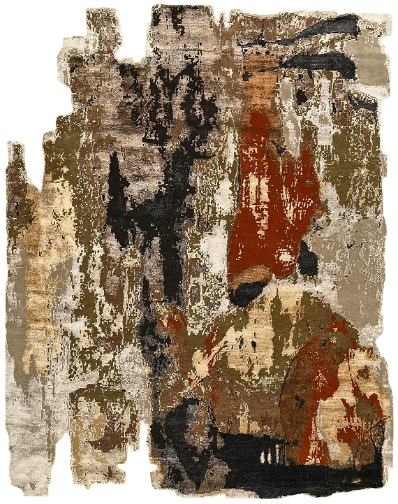 Индийский Fantasy ковер №5761 310x239cm из шелка и шерсти