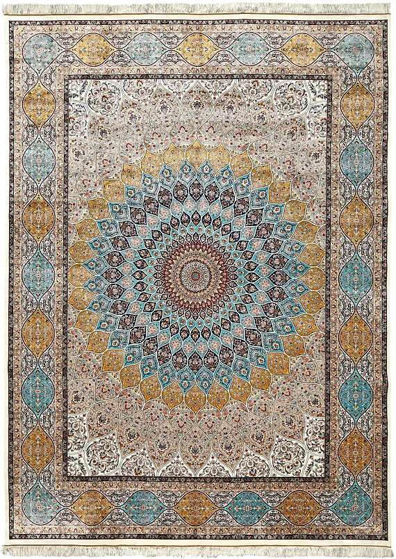 Шелковый Иранский ковер Persia №5777 600x400cm