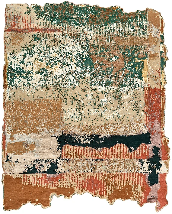 Индийский Fantasy ковер №5803 290x235cm из шелка и шерсти