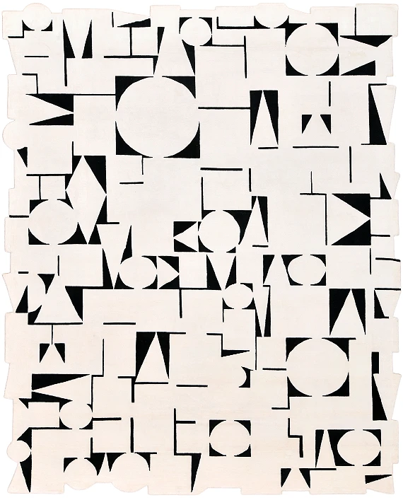 Индийский Play ковер №4563 303x247cm из шелка и шерсти