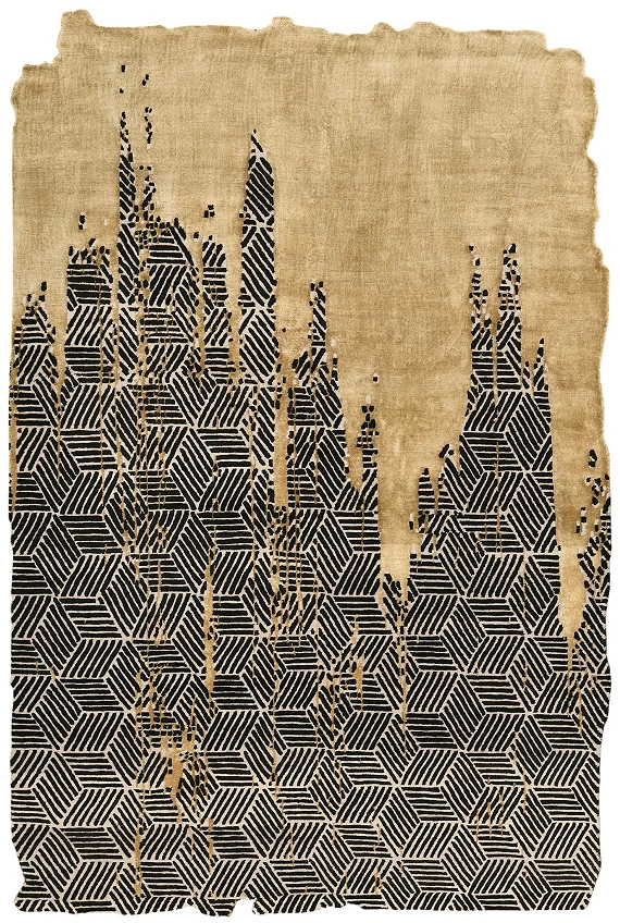 Индийский Fantasy ковер №5903 270x186cm из шелка и шерсти