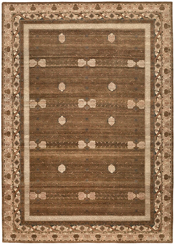 Современный Индийский ковер Museum №5919 434x310cm из шерсти в стиле неоклассика