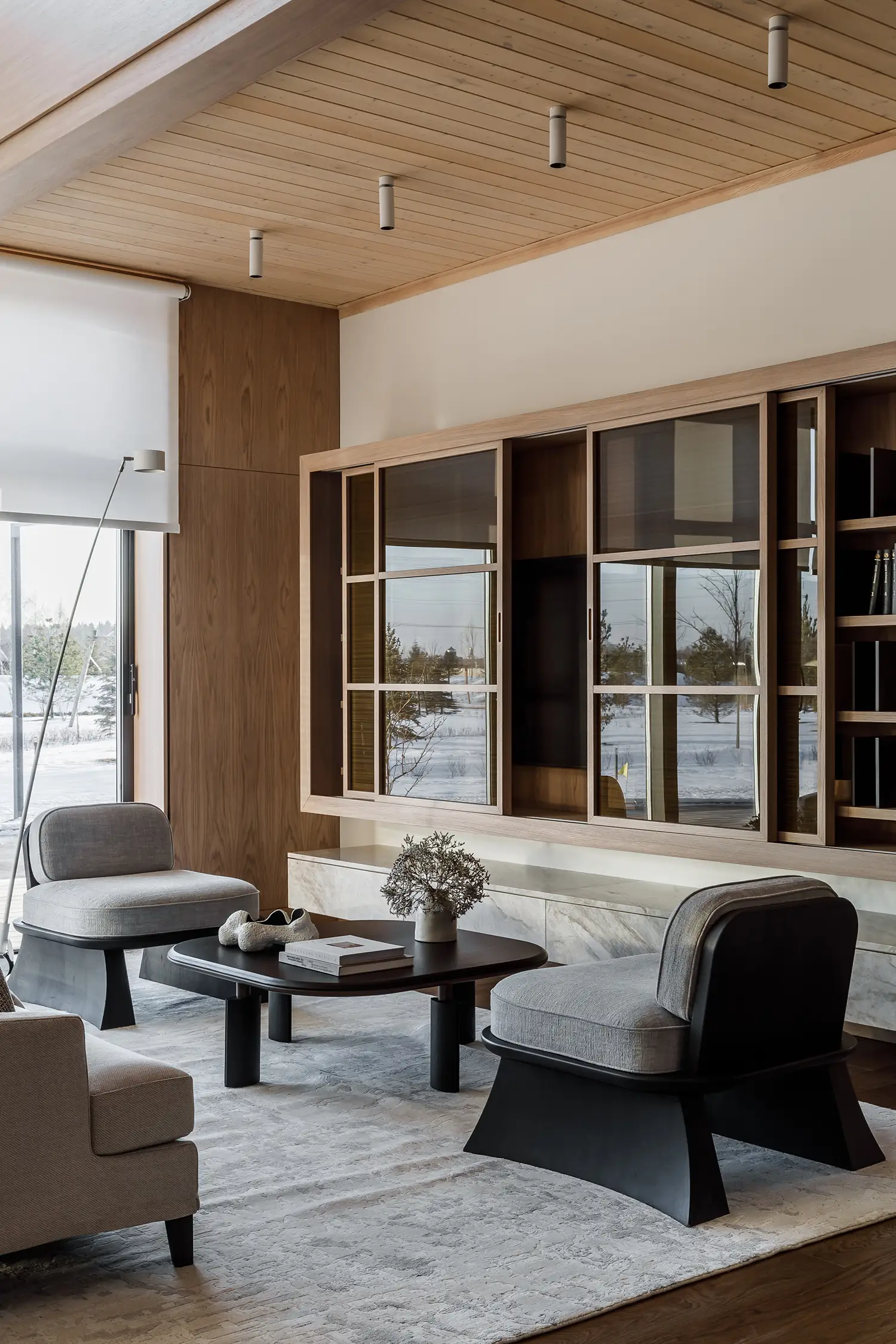 Абстрактный ковёр Amboise в гостиной