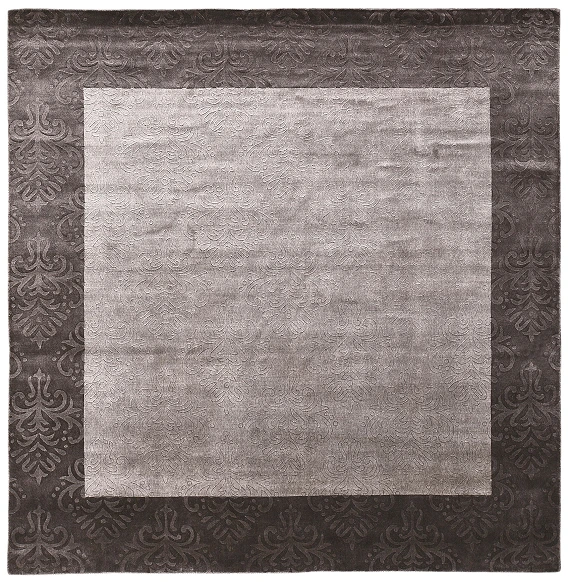 Индийский Puare ковер №3398 254x251cm из шелка и шерсти