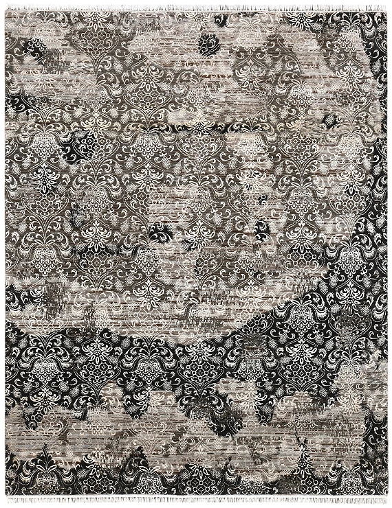 Современный Индийский ковер Shabby Classic №6092 302x245cm из шерсти и шелка в стиле неоклассика