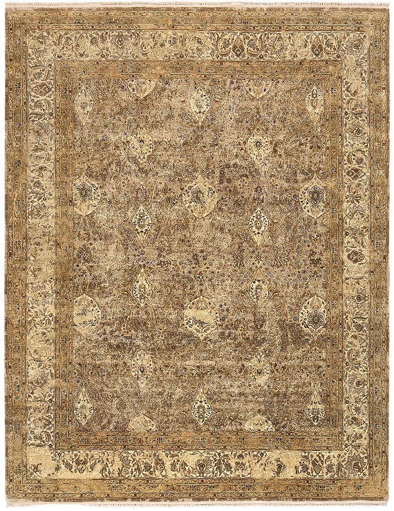Современный Индийский ковер Manipur №2588 419x280cm из шерсти в стиле неоклассика