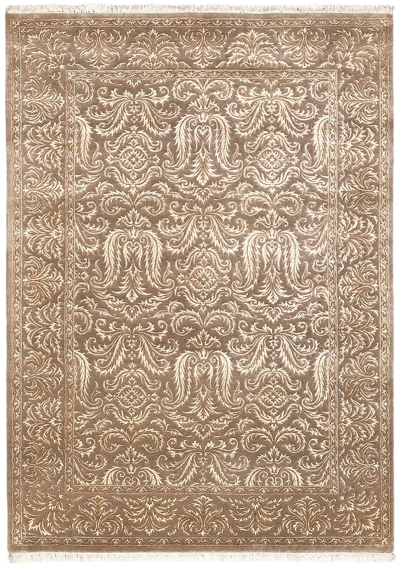 Современный Индийский ковер Damask №2222 240x174cm из шерсти и шелка в стиле неоклассика