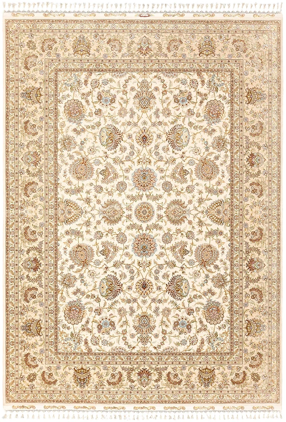 Индийский Afshan ковер №3339 356x254cm из шелка и шерсти